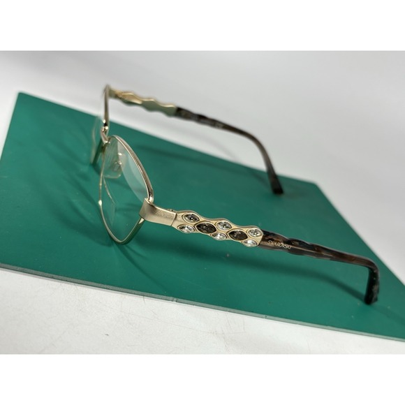 Swarovski Crystal Fatima SW 5134 Gold Marble Metal Eyeglasses Frame 56-15-140 - Picture 1 of 7